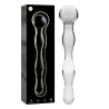 modèle 13 gode en verre borosilicate clair 18 cm -o- 3.5 cm