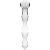 modèle 13 gode en verre borosilicate clair 18 cm -o- 3.5 cm