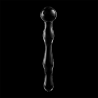 modèle 13 gode en verre borosilicate clair 18 cm -o- 3.5 cm