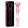 modèle 13 gode en verre borosilicate rose 18 cm -o- 3.5 cm