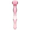 modèle 13 gode en verre borosilicate rose 18 cm -o- 3.5 cm