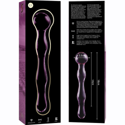 modèle 13 gode en verre borosilicate rose 18 cm -o- 3.5 cm