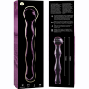 modèle 13 gode en verre borosilicate rose 18 cm -o- 3.5 cm