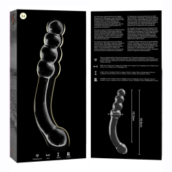 modèle 14 gode en verre borosilicate clair 18.5 cm -o- 3 cm