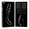 modèle 14 gode en verre borosilicate clair 18.5 cm -o- 3 cm
