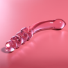 modèle 14 gode en verre borosilicate rose 18.5 cm -o- 3 cm