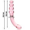 modèle 14 gode en verre borosilicate rose 18.5 cm -o- 3 cm