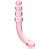 modèle 14 gode en verre borosilicate rose 18.5 cm -o- 3 cm