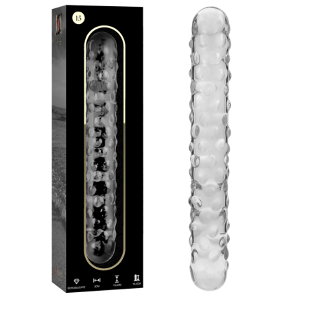modèle 15 gode en verre borosilicate clair 18.5 cm -o- 3 cm