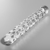modèle 15 gode en verre borosilicate clair 18.5 cm -o- 3 cm