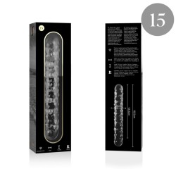 modèle 15 gode en verre borosilicate clair 18.5 cm -o- 3 cm