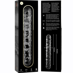 modèle 15 gode en verre borosilicate clair 18.5 cm -o- 3 cm