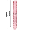 modèle 15 gode en verre borosilicate rose 18.5 cm -o- 3 cm