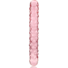 modèle 15 gode en verre borosilicate rose 18.5 cm -o- 3 cm