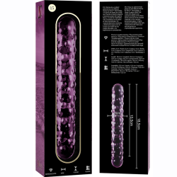modèle 15 gode en verre borosilicate rose 18.5 cm -o- 3 cm