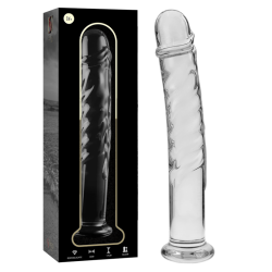 modèle 16 gode en verre borosilicate clair 18.5 cm -o- 3 cm