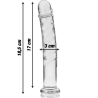 modèle 16 gode en verre borosilicate clair 18.5 cm -o- 3 cm