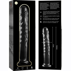 modèle 16 gode en verre borosilicate clair 18.5 cm -o- 3 cm