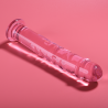modèle 16 gode en verre borosilicate rose 18.5 cm -o- 3 cm