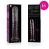 modèle 16 gode en verre borosilicate rose 18.5 cm -o- 3 cm