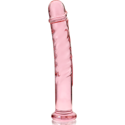 modèle 16 gode en verre borosilicate rose 18.5 cm -o- 3 cm
