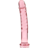 modèle 16 gode en verre borosilicate rose 18.5 cm -o- 3 cm