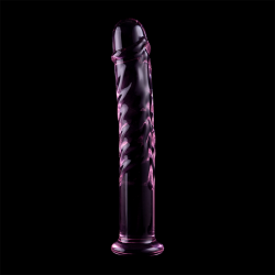 modèle 16 gode en verre borosilicate rose 18.5 cm -o- 3 cm