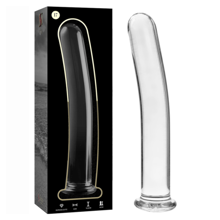 modèle 17 gode en verre borosilicate clair 18.5 cm -o- 3 cm
