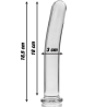 modèle 17 gode en verre borosilicate clair 18.5 cm -o- 3 cm