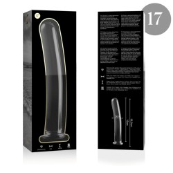 modèle 17 gode en verre borosilicate clair 18.5 cm -o- 3 cm