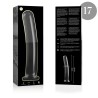 modèle 17 gode en verre borosilicate clair 18.5 cm -o- 3 cm