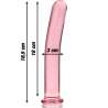 modèle 17 gode en verre borosilicate rose 18.5 cm -o- 3 cm