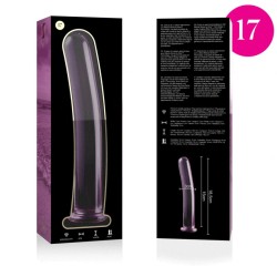 modèle 17 gode en verre borosilicate rose 18.5 cm -o- 3 cm