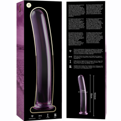 modèle 17 gode en verre borosilicate rose 18.5 cm -o- 3 cm