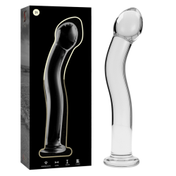 modèle 18 gode en verre borosilicate clair 18.5 cm -o- 3.5 cm