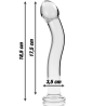 modèle 18 gode en verre borosilicate clair 18.5 cm -o- 3.5 cm