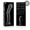 modèle 18 gode en verre borosilicate clair 18.5 cm -o- 3.5 cm