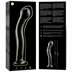 modèle 18 gode en verre borosilicate clair 18.5 cm -o- 3.5 cm