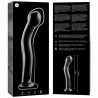 modèle 18 gode en verre borosilicate clair 18.5 cm -o- 3.5 cm
