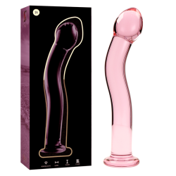 modèle 18 gode en verre borosilicate rose 18.5 cm -o- 3.5 cm