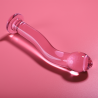modèle 18 gode en verre borosilicate rose 18.5 cm -o- 3.5 cm