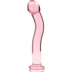 modèle 18 gode en verre borosilicate rose 18.5 cm -o- 3.5 cm
