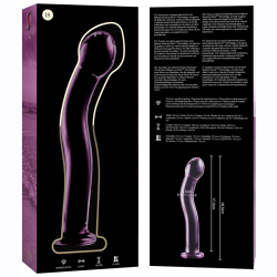 modèle 18 gode en verre borosilicate rose 18.5 cm -o- 3.5 cm