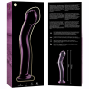 modèle 18 gode en verre borosilicate rose 18.5 cm -o- 3.5 cm