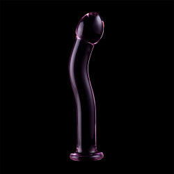 modèle 18 gode en verre borosilicate rose 18.5 cm -o- 3.5 cm