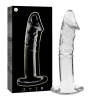 modèle 19 gode en verre borosilicate clair 18.5 cm -o- 4 cm