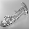 modèle 19 gode en verre borosilicate clair 18.5 cm -o- 4 cm