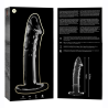 modèle 19 gode en verre borosilicate clair 18.5 cm -o- 4 cm