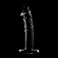 modèle 19 gode en verre borosilicate clair 18.5 cm -o- 4 cm