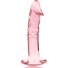modèle 19 gode en verre borosilicate rose 18.5 cm -o- 4 cm
